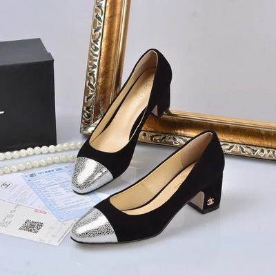 CHANEL Shallow mouth Block heel Shoes Women--003